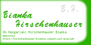 bianka hirschenhauser business card